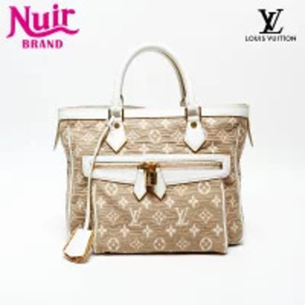 Louis Vuitton Monogram Sabia Cabas Tote Bag Beige